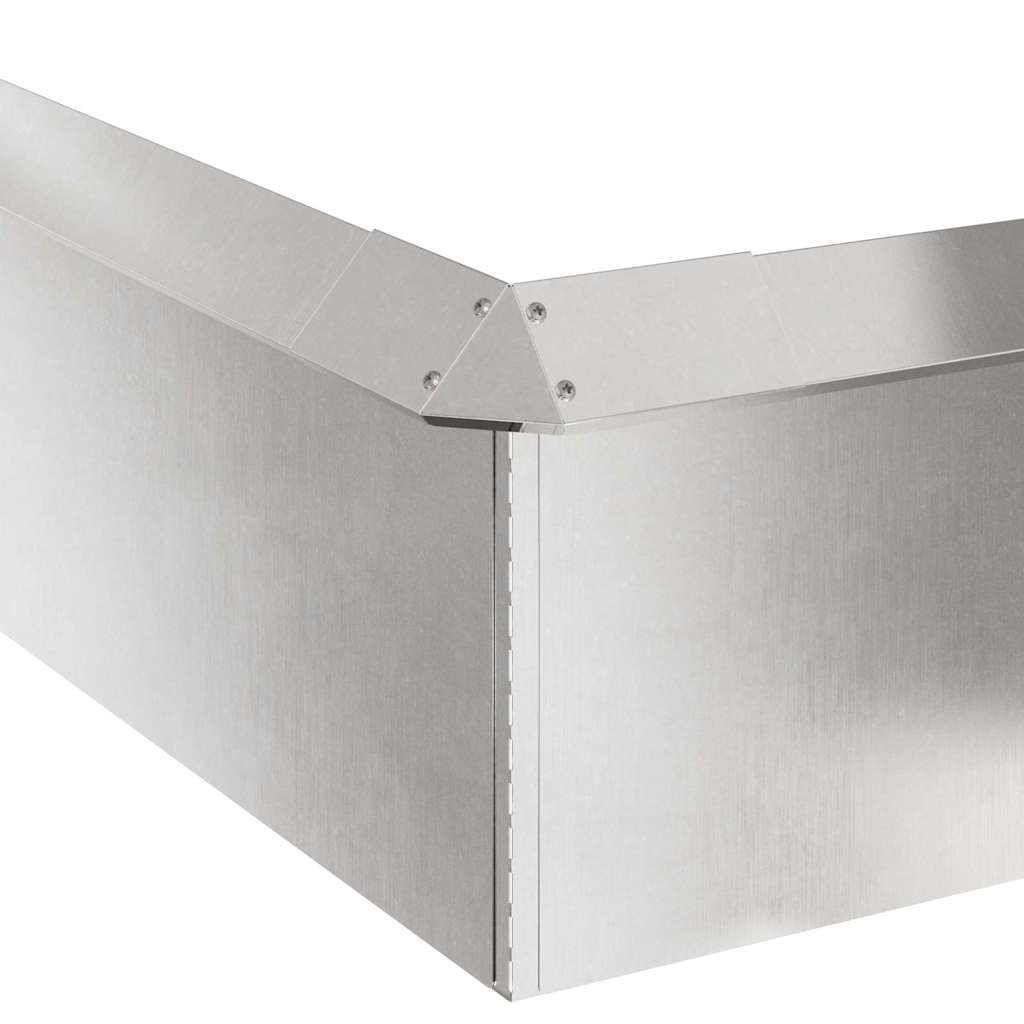 Slakkenhekken 8 st 100 x 3,5 x 25 cm Roestvrij staal Zilver