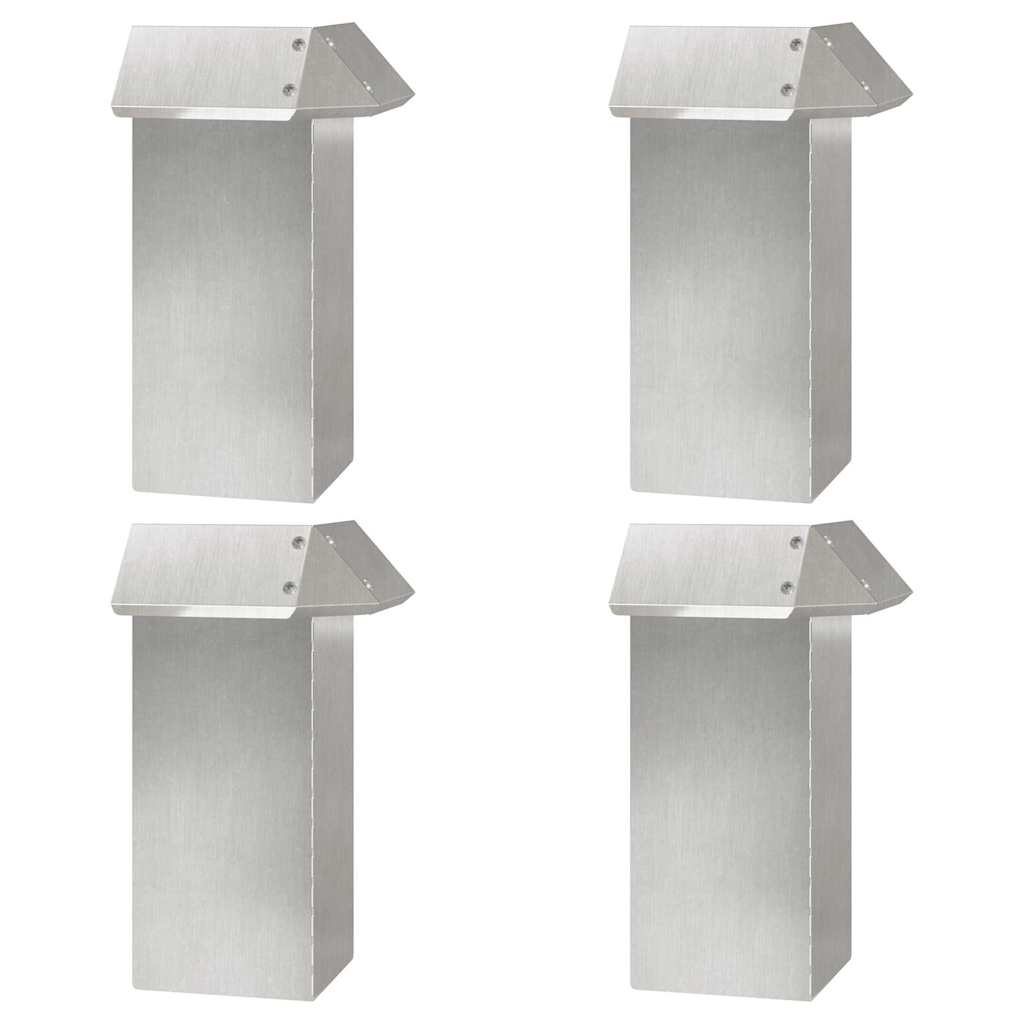 Slakkenhekken 8 st 100 x 3,5 x 25 cm Roestvrij staal Zilver
