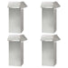 Slakkenhekken 8 st 100 x 3,5 x 25 cm Roestvrij staal Zilver