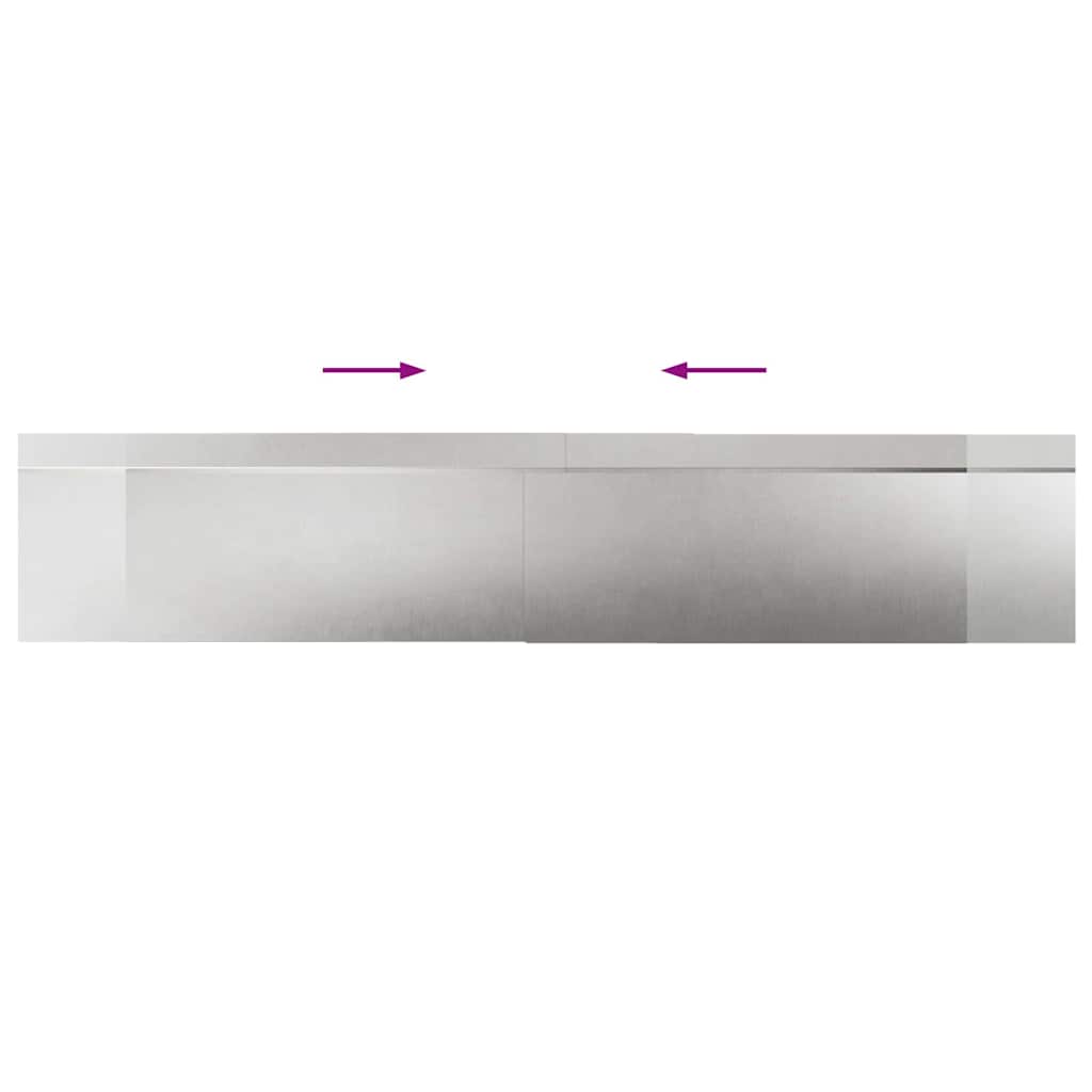Slakkenhekken 8 st 100 x 3,5 x 25 cm Roestvrij staal Zilver