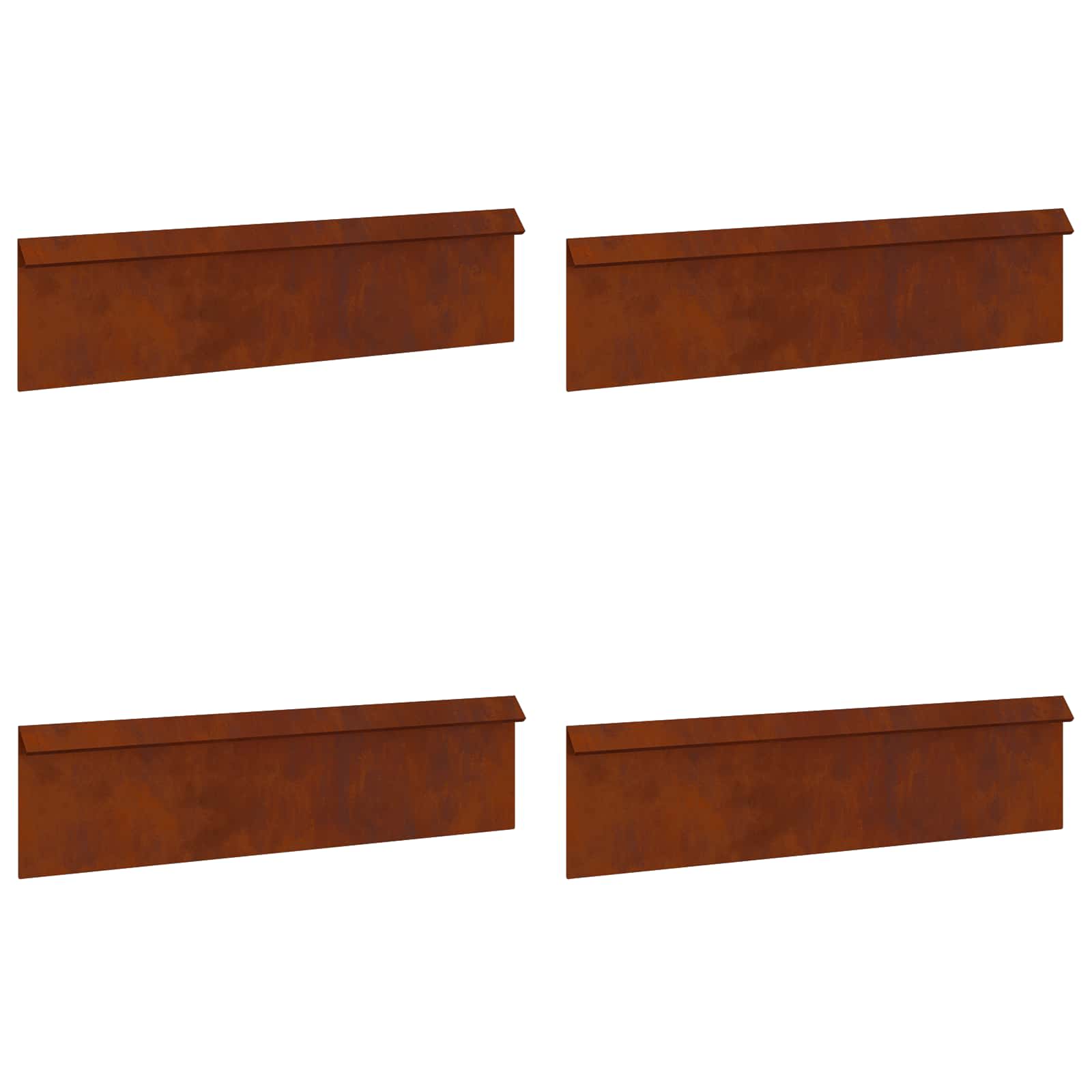 Slakkenhekken 8 st 100 x 3,5 x 25 cm weervast staal Roestig