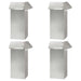 Slakkenhekken 12 st 100 x 3,5 x 25 cm Roestvrij staal Zilver