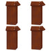 Slakkenhekken 12 st 100 x 3,5 x 25 cm weervast staal Roestig