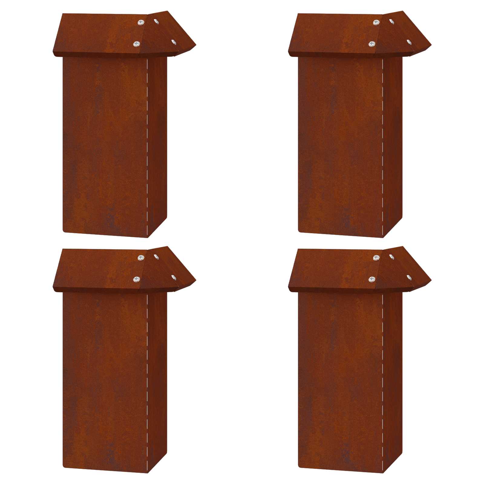 Slakkenhekken 20 st 100 x 3,5 x 25 cm weervast staal Roestig