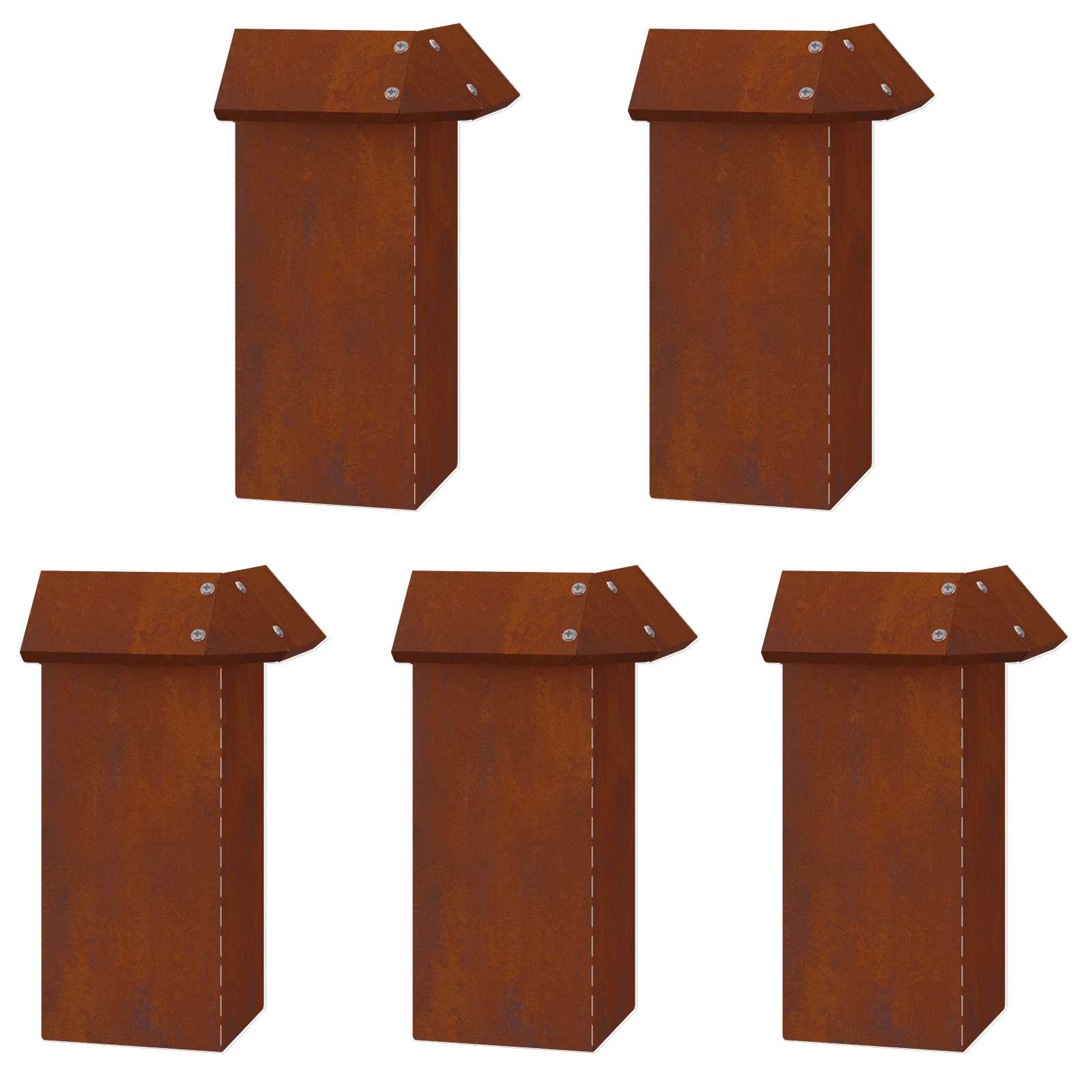 Slakkenhekken 16 st 100 x 3,5 x 25 cm weervast staal Roestig