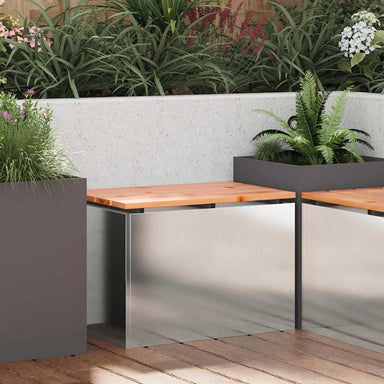 Tuinbank Zilver 60 x 40 x 43 cm Roestvrij staal