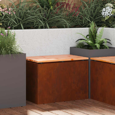 Tuinbank 1 -Seater 60 x 40 x 43 cm Roestig Rechthoekig