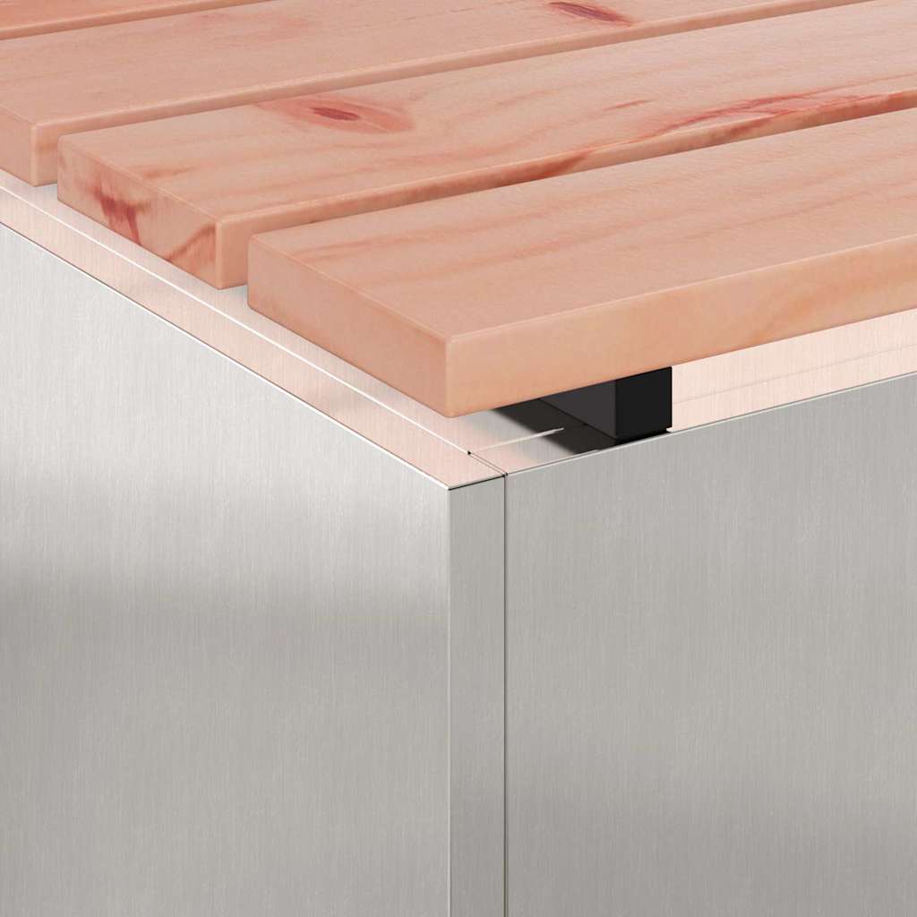 Tuinbank Zilver 80 x 40 x 43 cm Roestvrij staal
