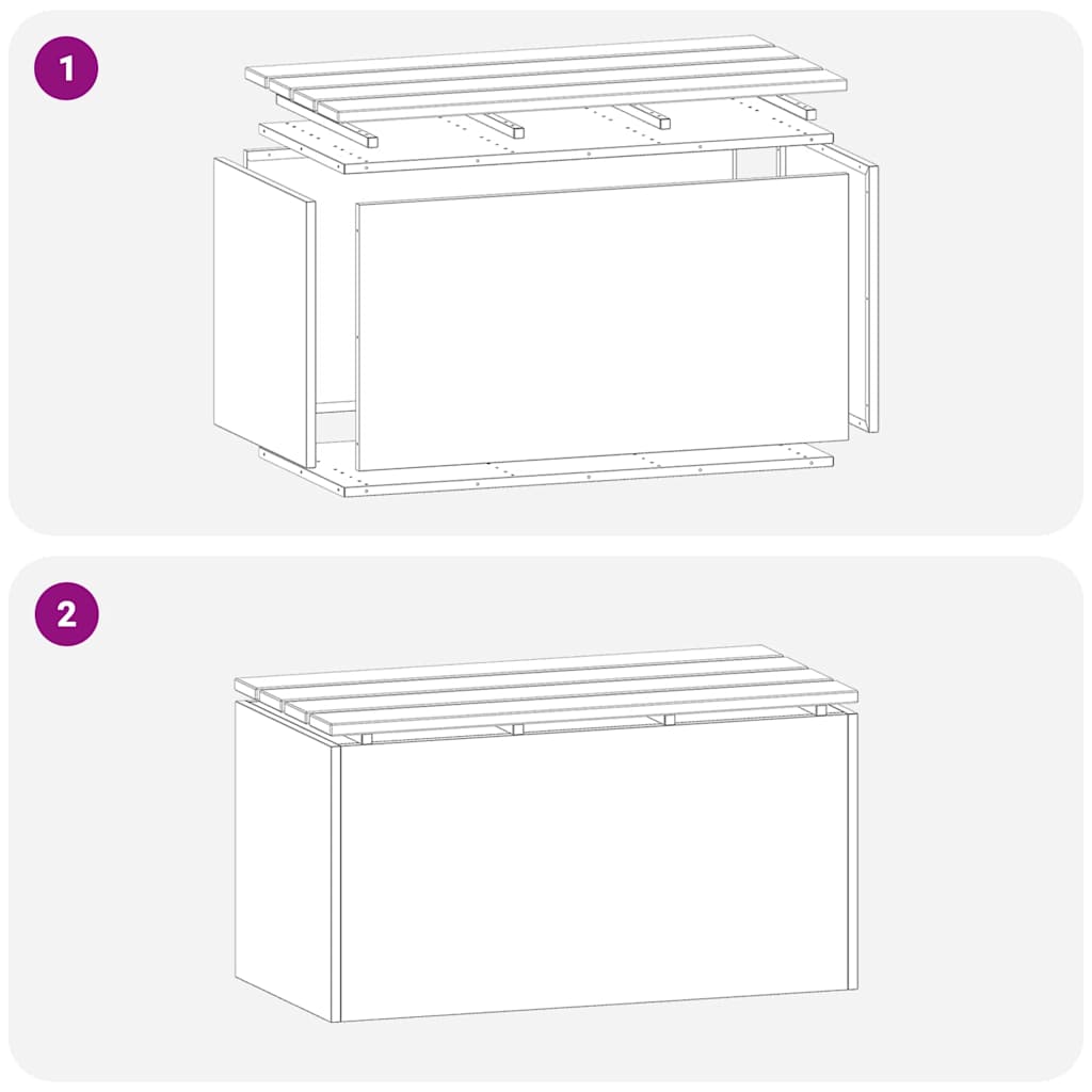 Tuinbank Zilver 80 x 40 x 43 cm Roestvrij staal