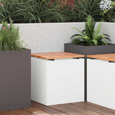 Tuinbank Wit 40 x 40 x 43 cm Staal