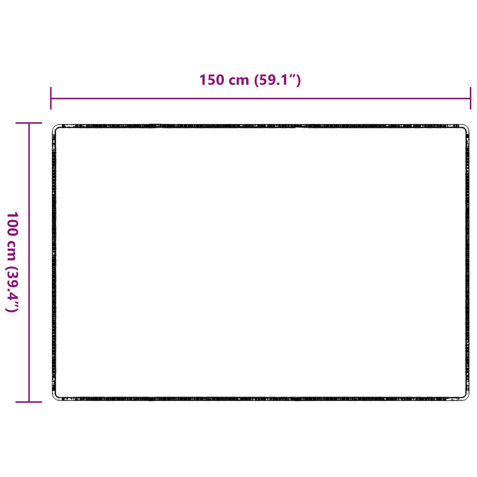 Tapijt Loper Antraciet 100 x 150 cm 100% Polypropyleen