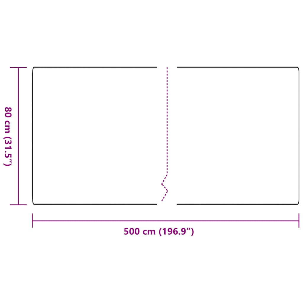 Tapijt Loper Lichtgrijs 80 x 500 cm 100% Polypropyleen