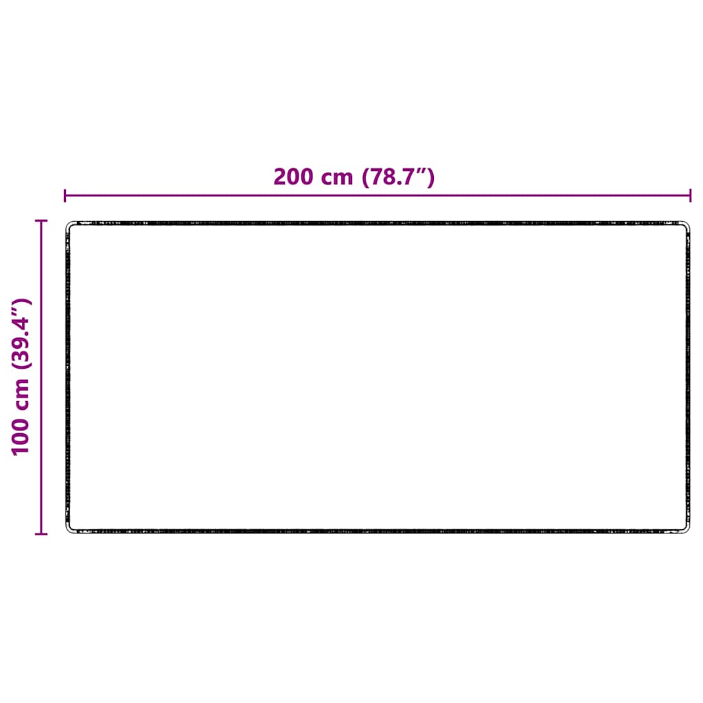 Tapijt Loper Lichtgrijs 100 x 200 cm 100% Polypropyleen