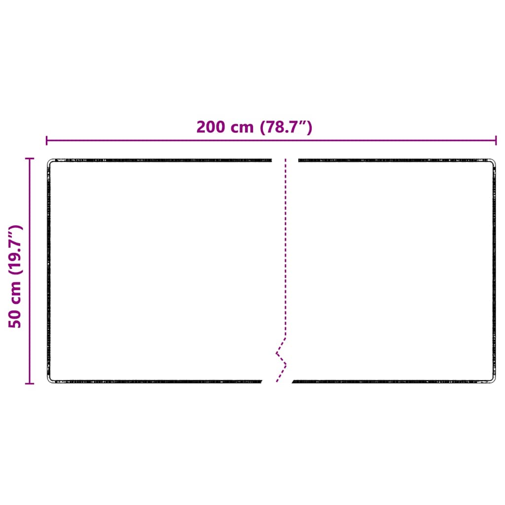 Tapijt Loper Zwart 50 x 200 cm 100% Polypropylene Tuft