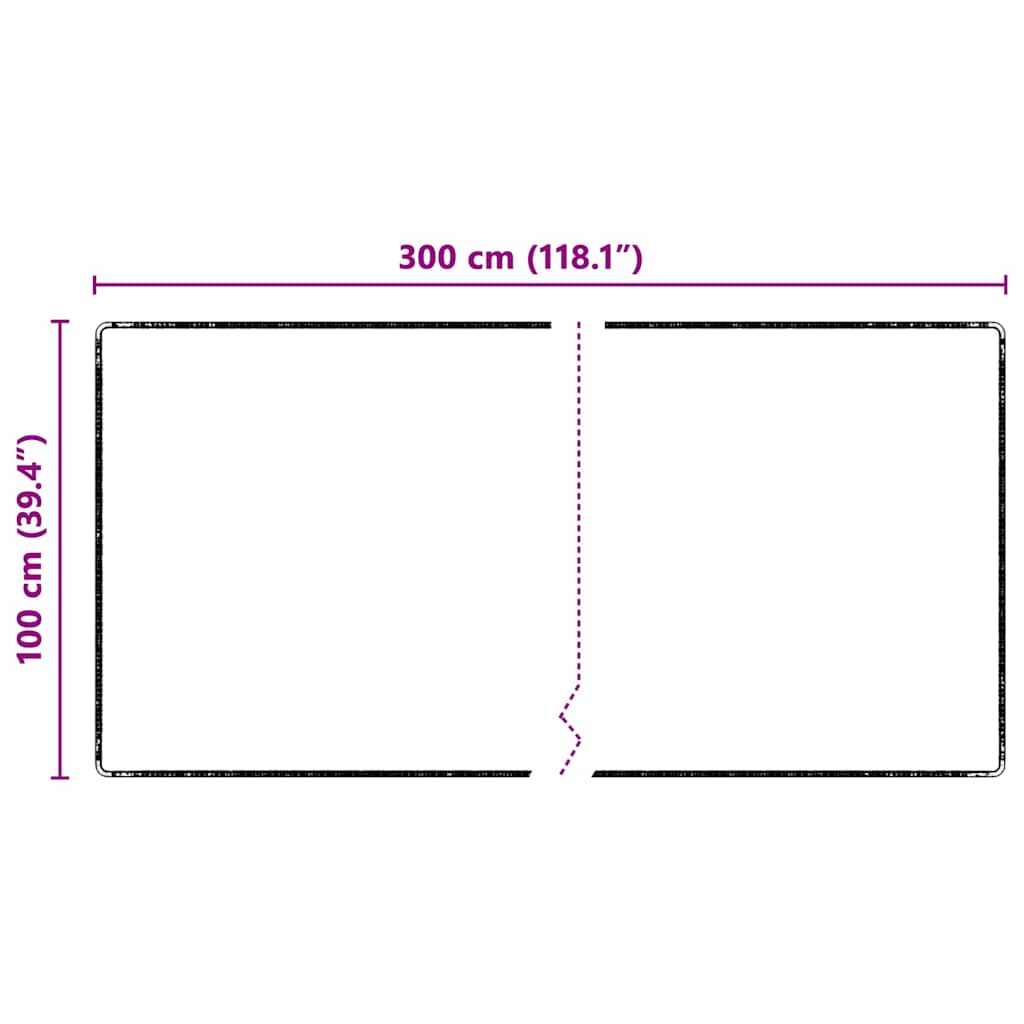 Tapijt Loper Zwart 100 x 300 cm 100% Polypropylene Tuft