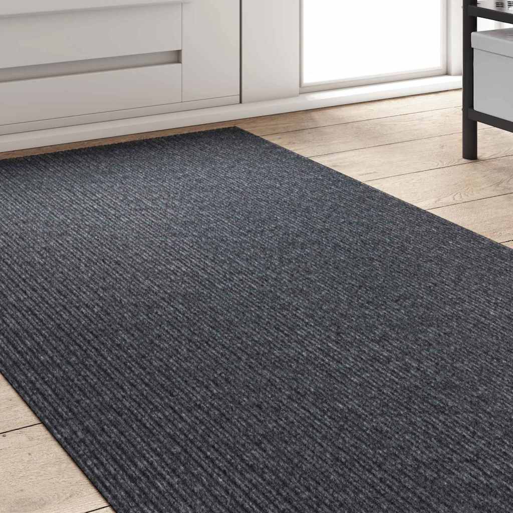 Tapijt Loper Grijs 80 x 400 cm Stof