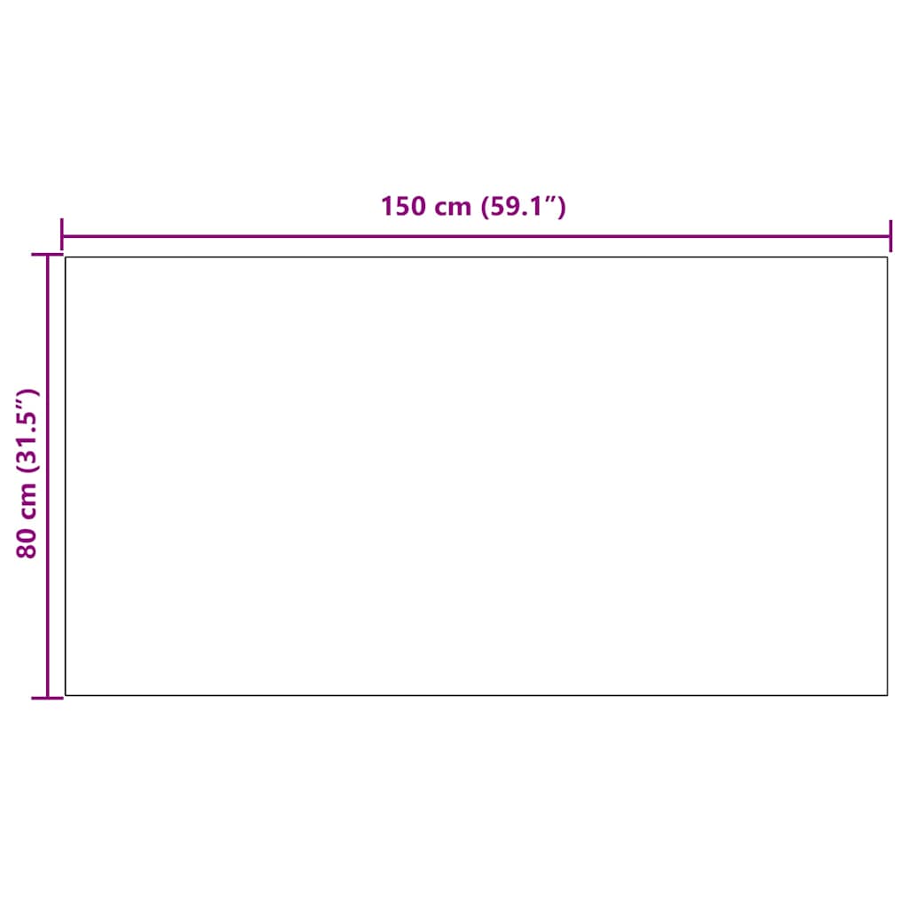 Tapijt Loper Antraciet 80 x 150 cm Stof
