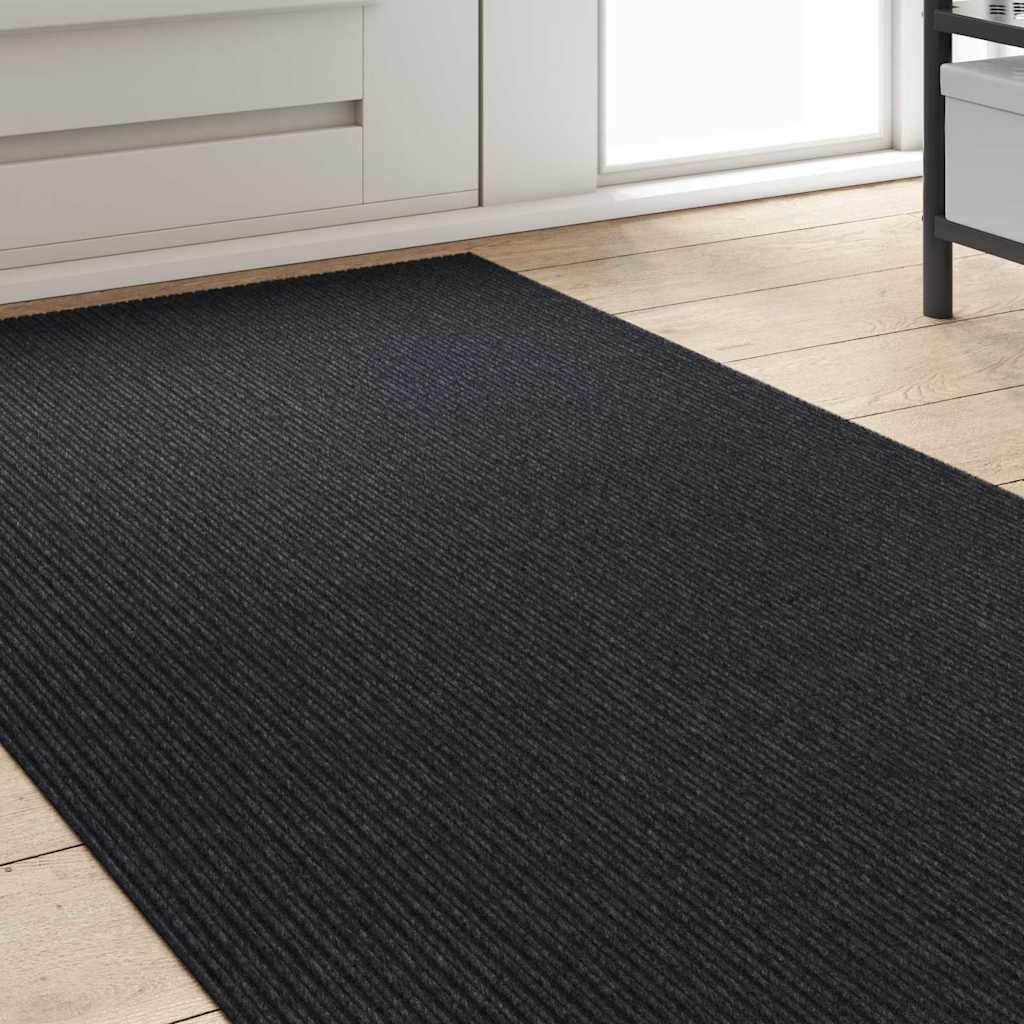 Tapijt Loper Antraciet 80 x 400 cm Stof