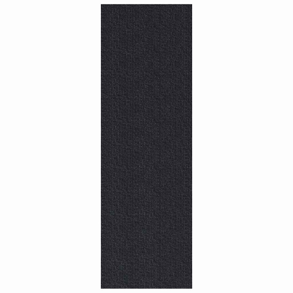 Tapijt Loper Antraciet 80 x 500 cm Stof
