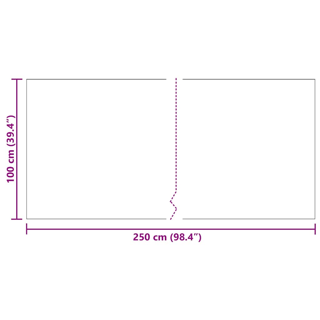 Tapijt Loper Lichtgrijs 100 x 250 cm Stof