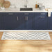 Keuken Vloerkleed Wit 180 x 60 cm Fluweel