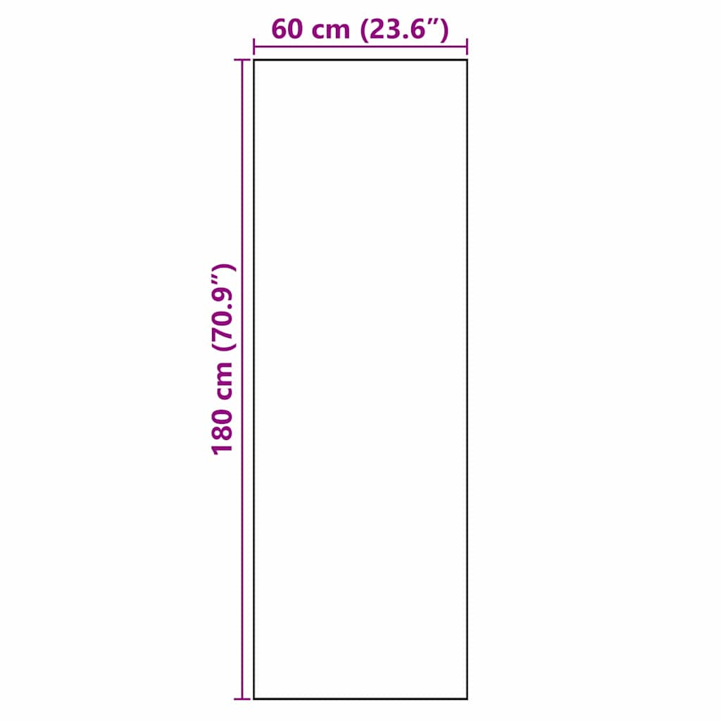 Keuken Vloerkleed Wit 180 x 60 cm Fluweel