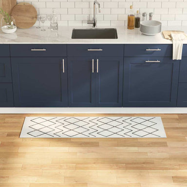 Keuken Vloerkleed Wit 150 x 45 cm Fluweel