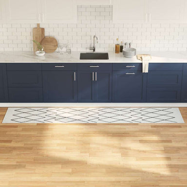 Keuken Vloerkleed Wit 300 x 60 cm Fluweel