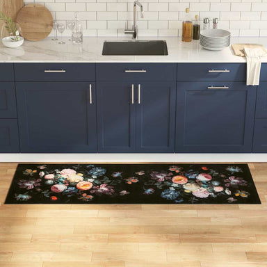 Keuken Vloerkleed Zwart 180 x 60 cm Fluweel