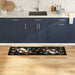 Keuken Vloerkleed Zwart 150 x 45 cm Fluweel