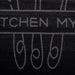 Keuken Vloerkleed Bestek Zwart 150 x 45 cm Fluweel
