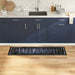 Keuken Vloerkleed Zwart 150 x 45 cm Fluweel
