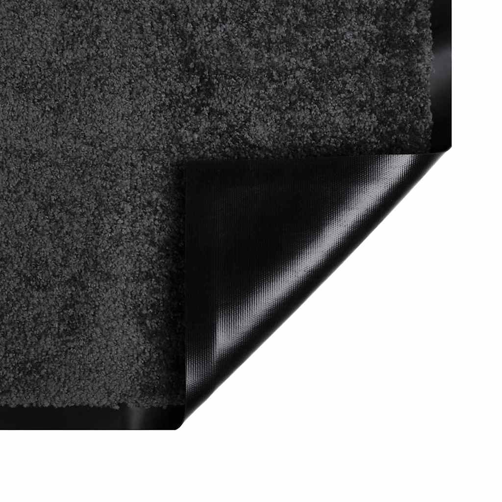 Deurmat Antraciet 60 x 40 x 1.2 cm Teddy Stof
