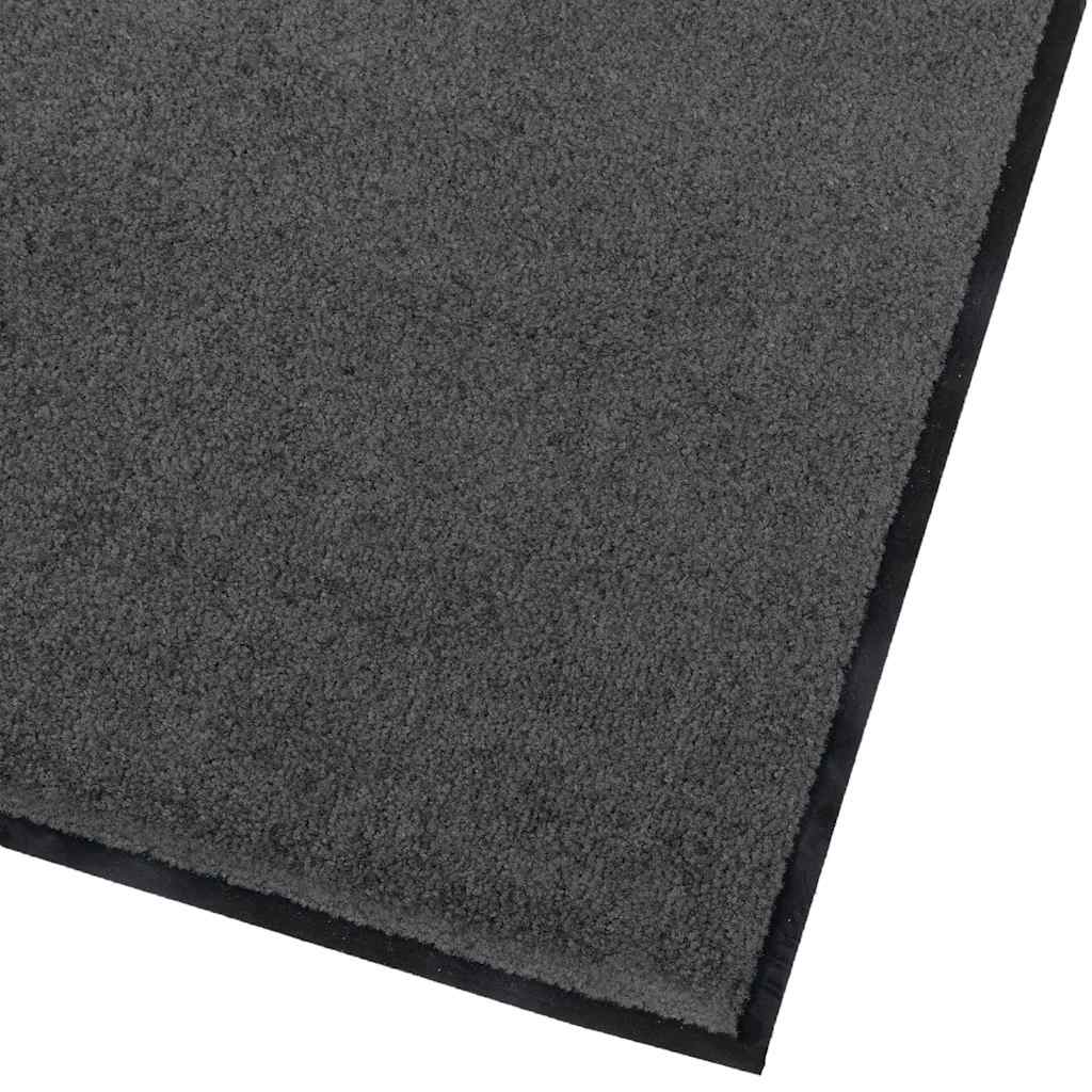 Deurmat Antraciet 60 x 40 x 1.2 cm Teddy Stof