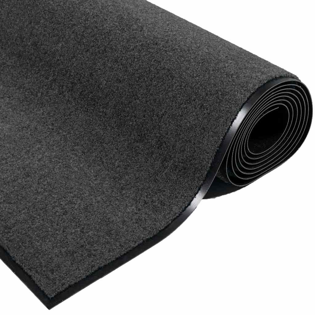 Deurmat Antraciet 60 x 40 x 1.2 cm Teddy Stof