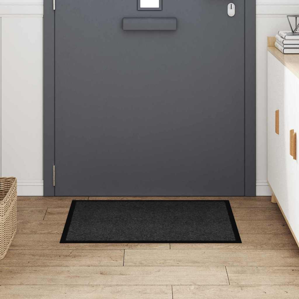 Deurmat Antraciet 60 x 40 x 1.2 cm Teddy Stof