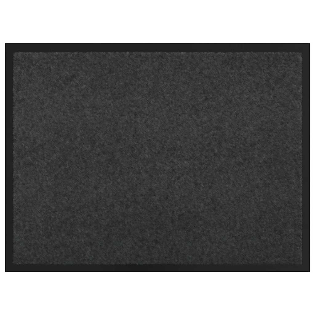 Deurmat Antraciet 60 x 40 x 1.2 cm Teddy Stof