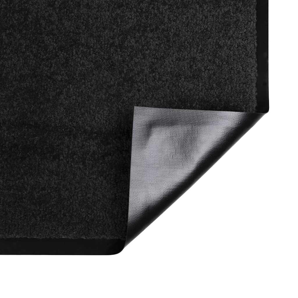 Deurmat Zwart 60 x 40 x 1.2 cm Teddy Stof