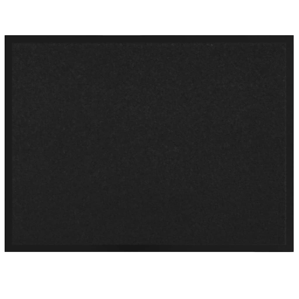Deurmat Zwart 60 x 40 x 1.2 cm Teddy Stof
