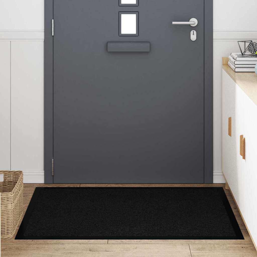 Deurmat Zwart 60 x 40 x 1.2 cm Teddy Stof