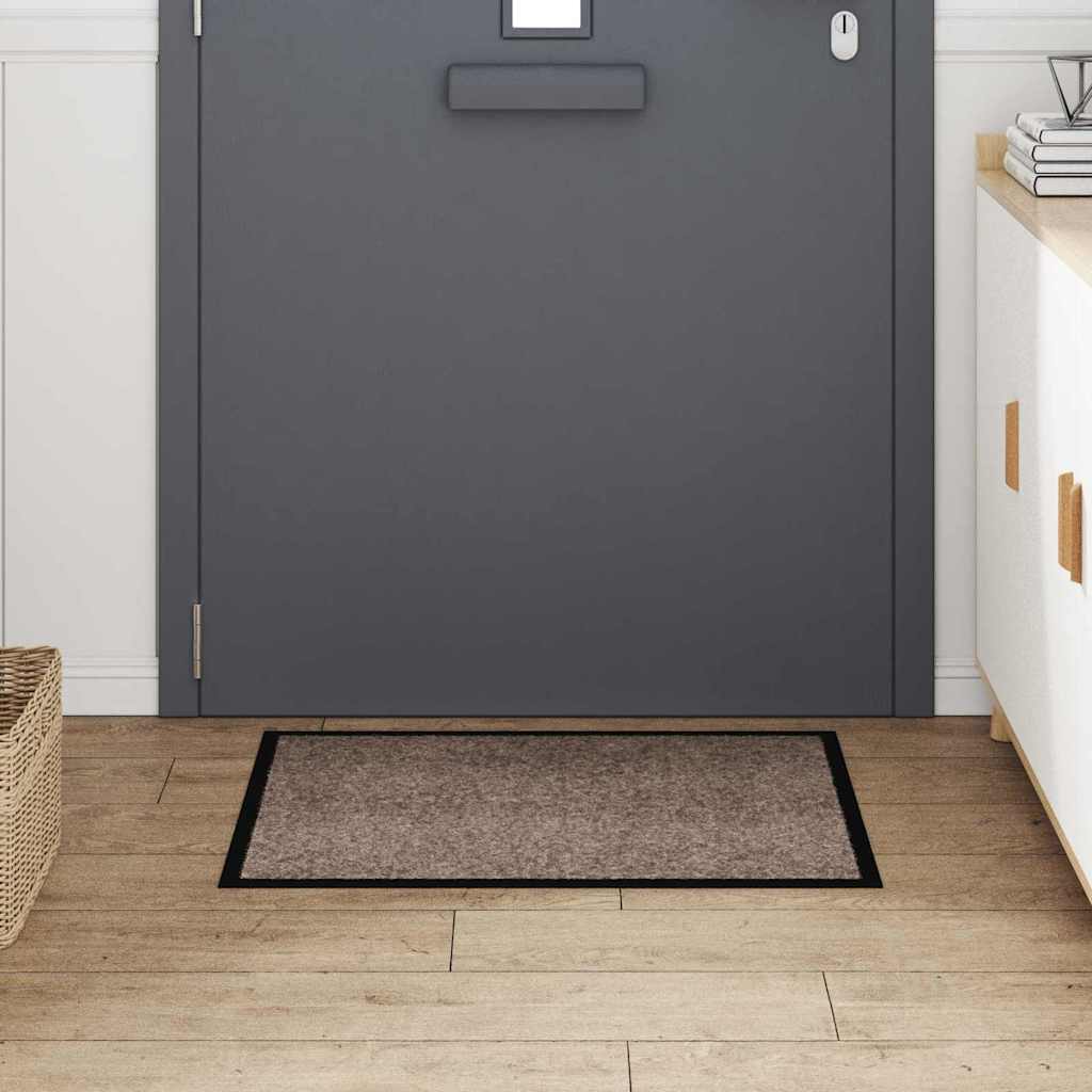 Deurmat Beige 60 x 40 x 1.2 cm Teddy Stof