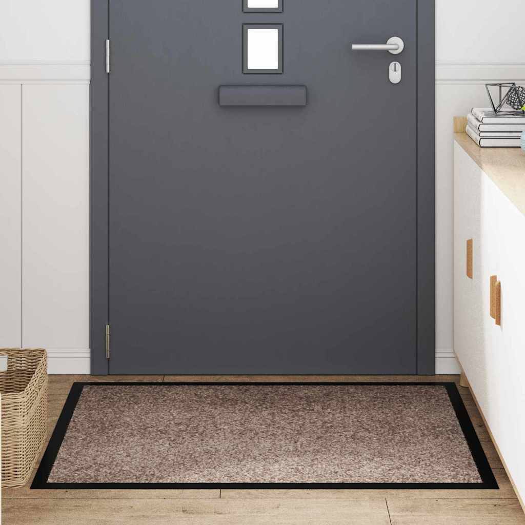Deurmat Beige 60 x 40 x 1.2 cm Teddy Stof