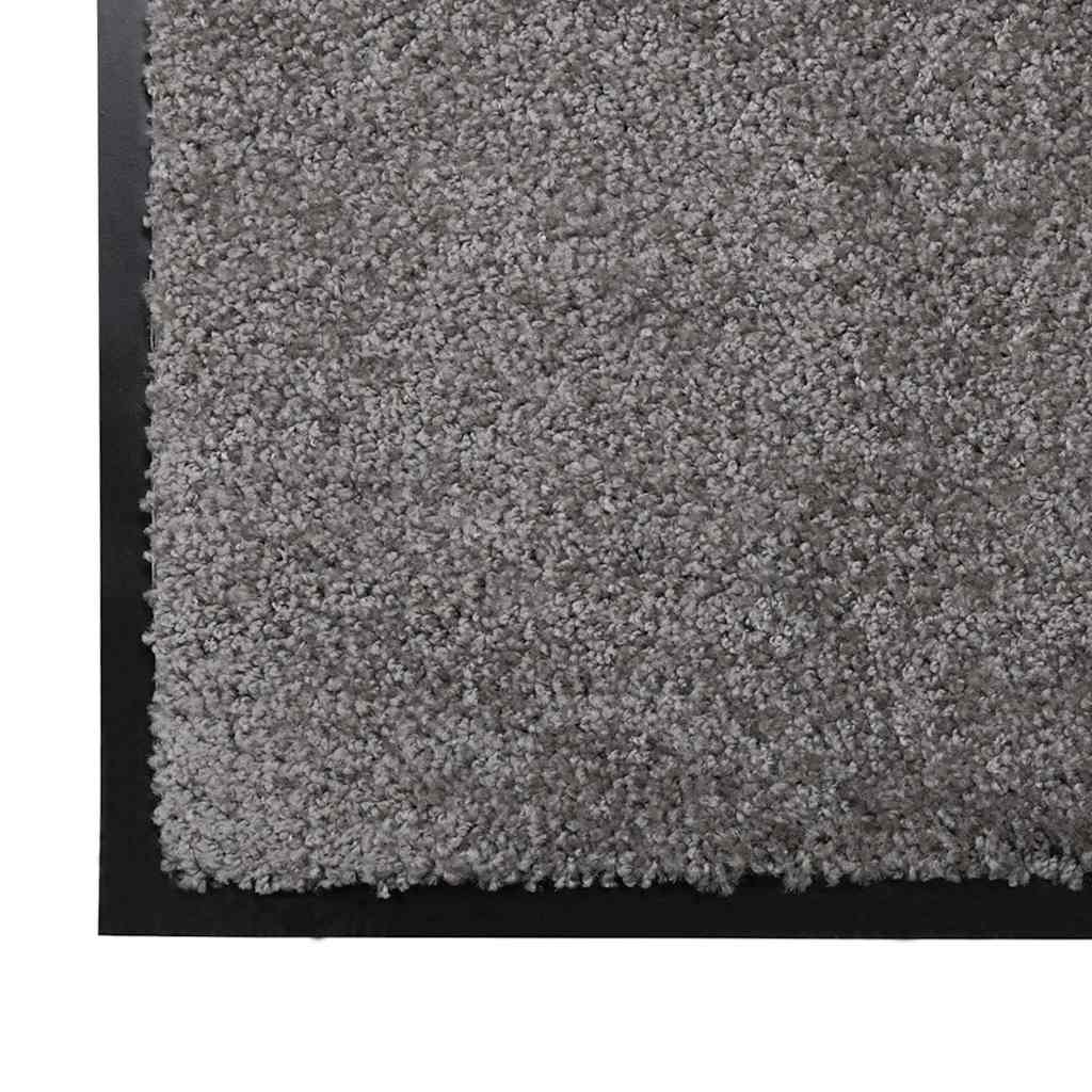 Deurmat Lichtgrijs 60 x 40 x 1.2 cm Teddy Stof