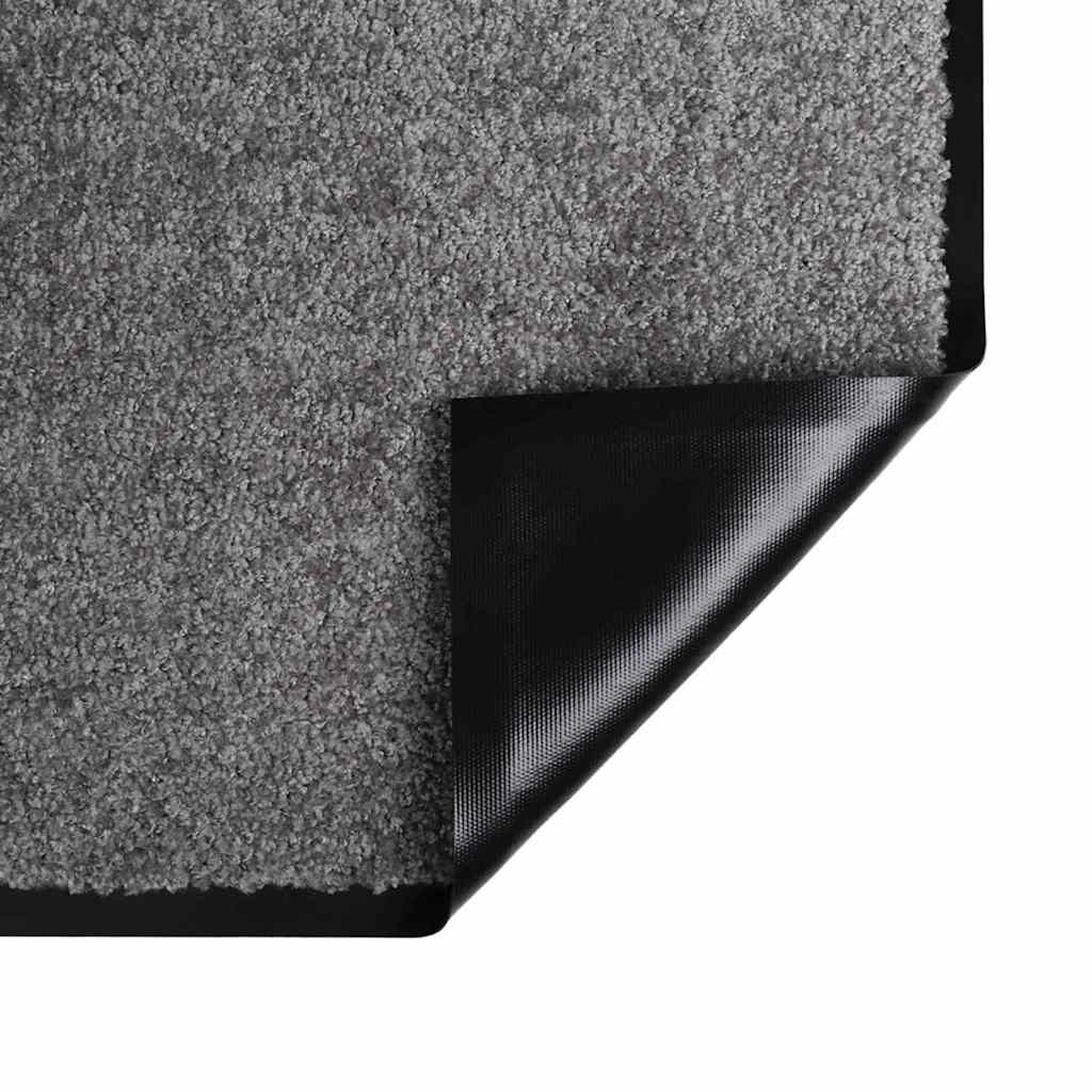 Deurmat Lichtgrijs 60 x 40 x 1.2 cm Teddy Stof