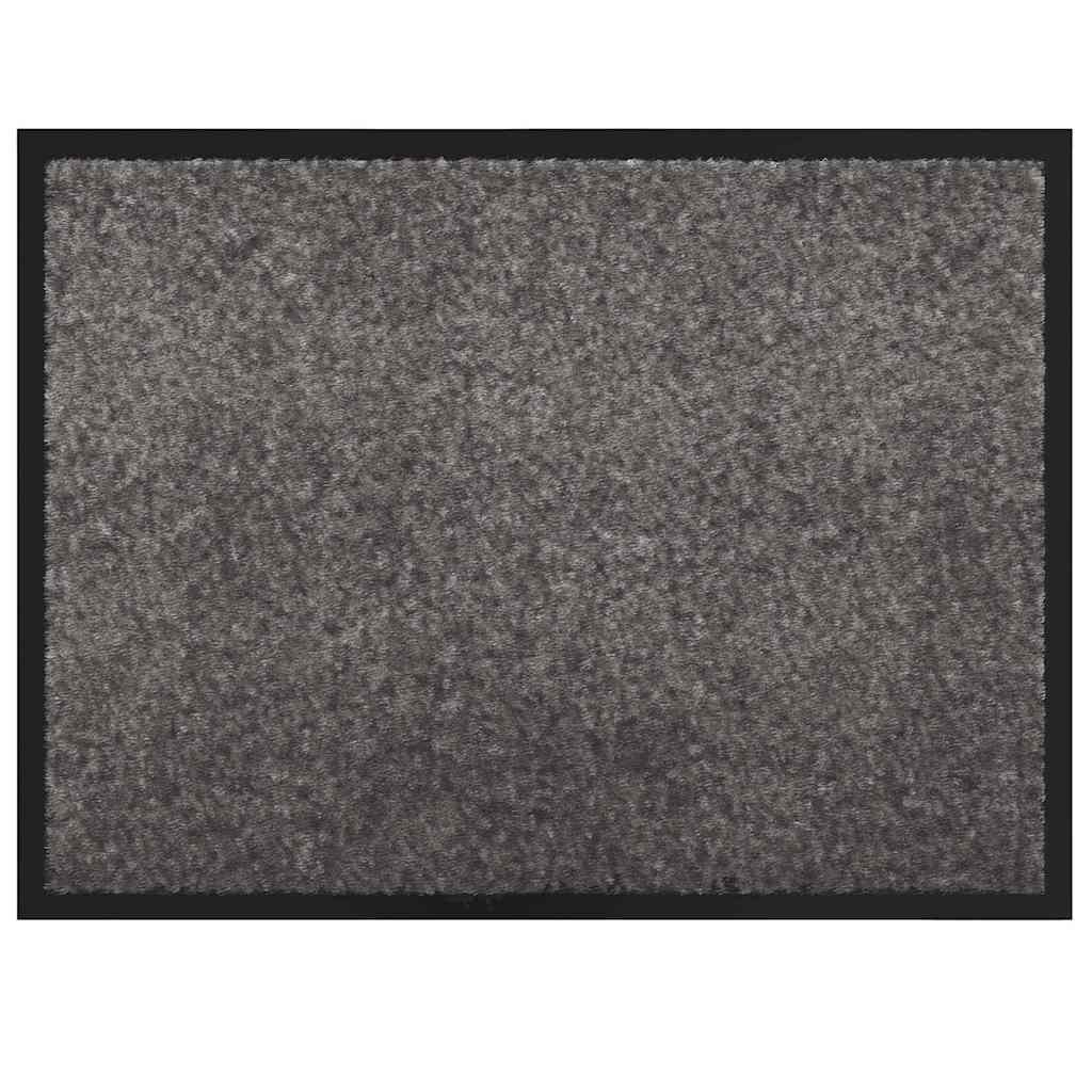 Deurmat Lichtgrijs 60 x 40 x 1.2 cm Teddy Stof