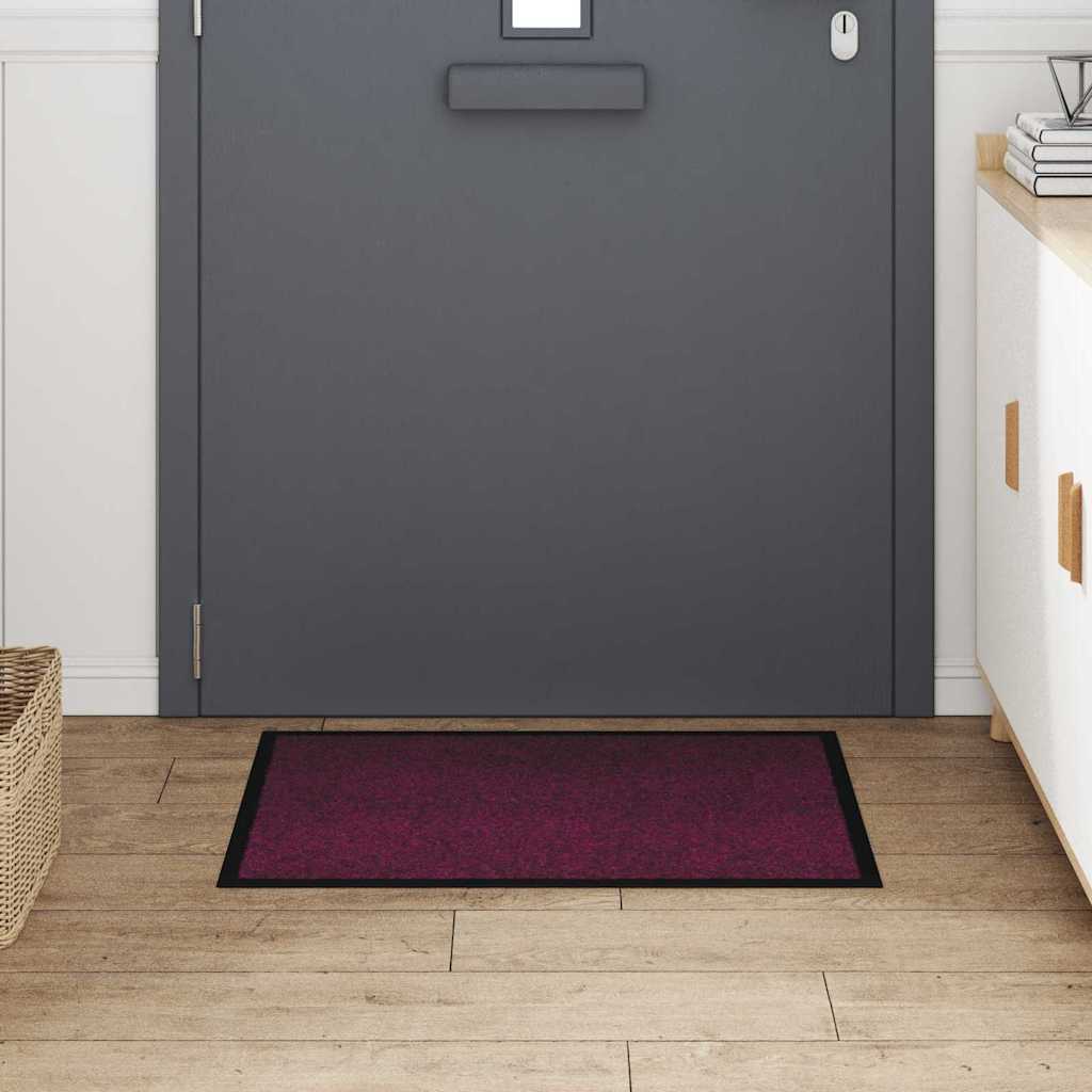 Deurmat Bordeauxrood 60 x 40 x 1.2 cm Teddy Stof