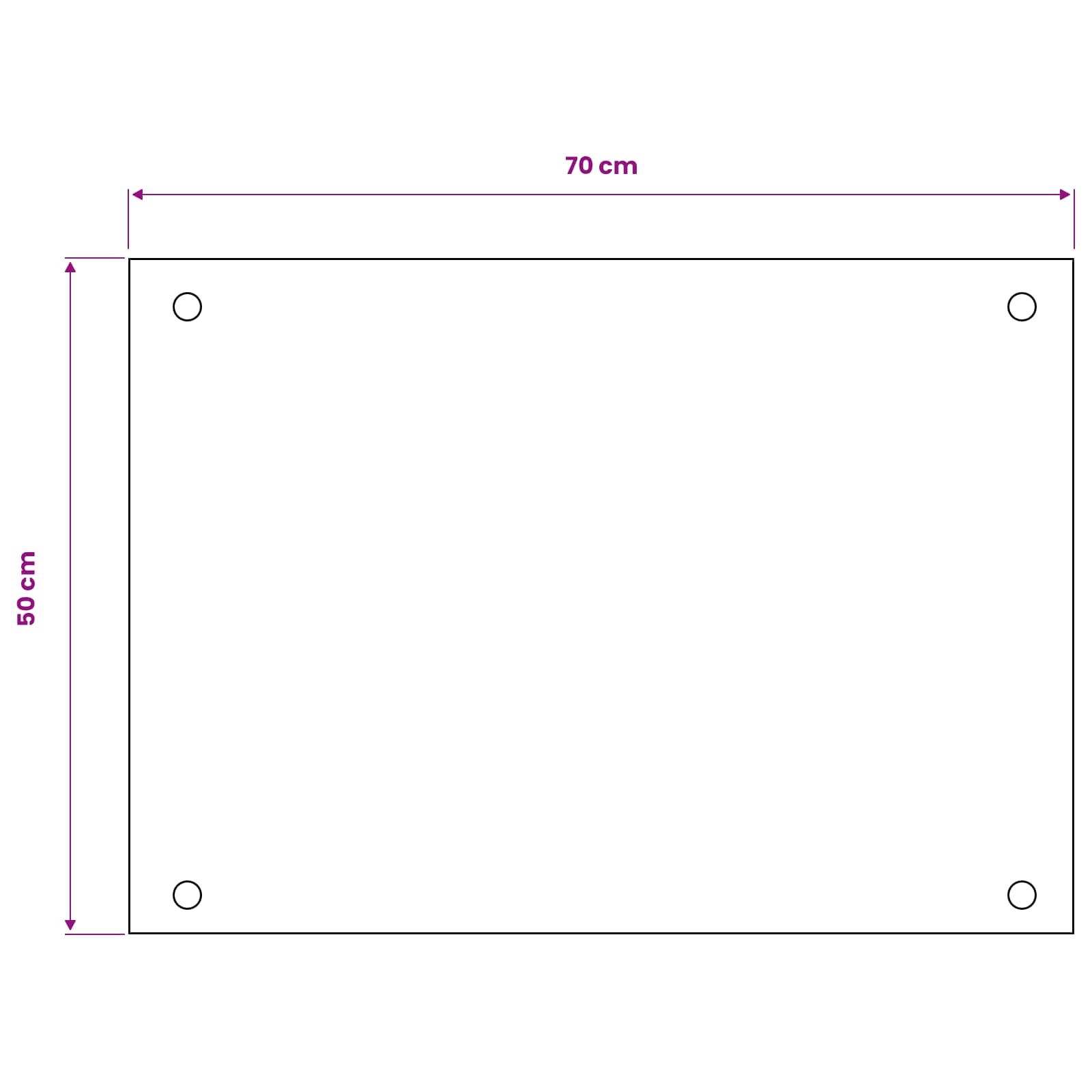 Keukenachterwand Melk 70 x 50 cm gehard glas