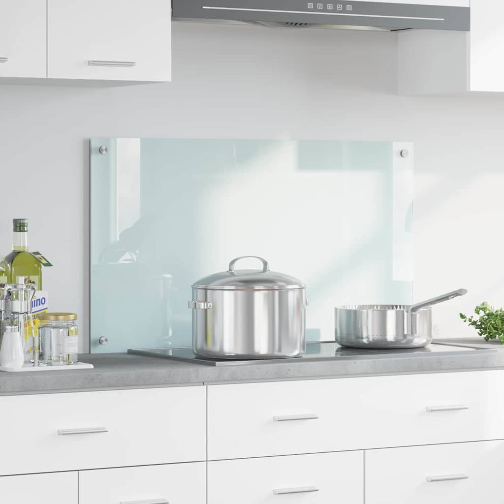 Keukenachterwand Melk 90 x 50 cm gehard glas