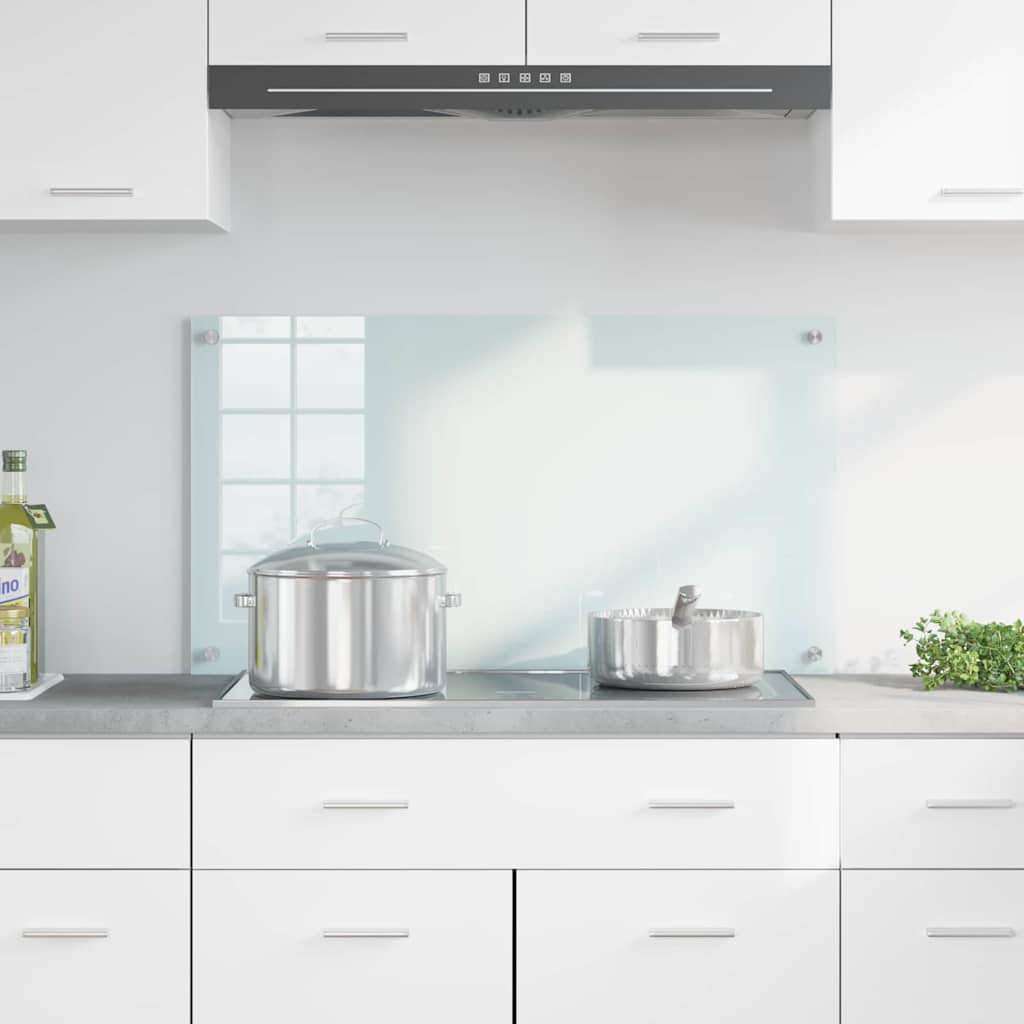 Keukenachterwand Melk 90 x 50 cm gehard glas