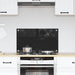Keukenachterwand Zwart 70 x 40 cm gehard glas